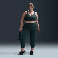 Nike Indy Light Support женская Padded Adjustable Sports Bra (большие размеры) цвет зеленый