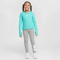 Nike Dri-FIT All Day Play Little дитячі Hemmed футболка колір зелений