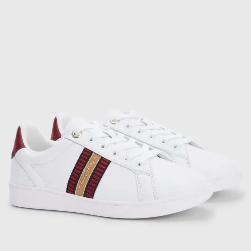 Кроссовки Tommy Hilfiger Signature Webbing Court FW0FW06803-YBR - Белые