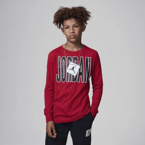 Nike Jordan Stretch Out Long Sleeve Tee Big Kids Long Sleeve Tee Red