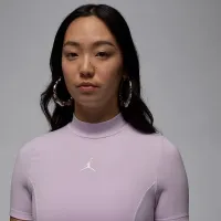 Nike Jordan жіноча Short-Sleeve Knit Crop Top колір фіолетовий