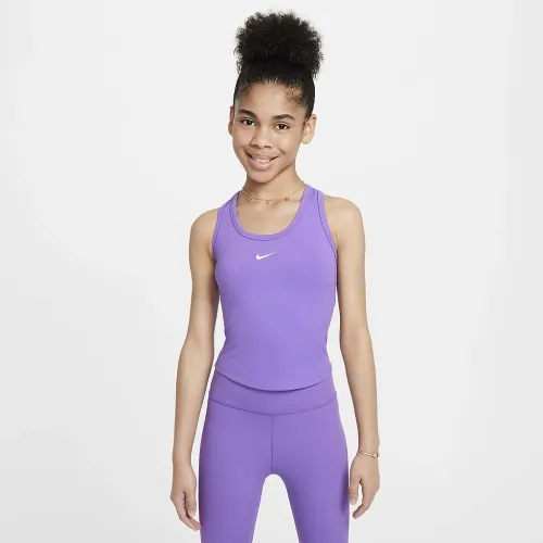 Nike One Fitted Big дитячі (Girls') Dri-FIT Tank колір фіолетовий