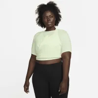 Nike Dri-FIT One Luxe женская Twist Cropped Short-Sleeve Top (большие размеры) цвет зеленый