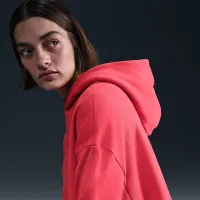 Nike Sportswear женская Over-оверсайз French Terry Pullover Толстовка с капюшоном цвет красный
