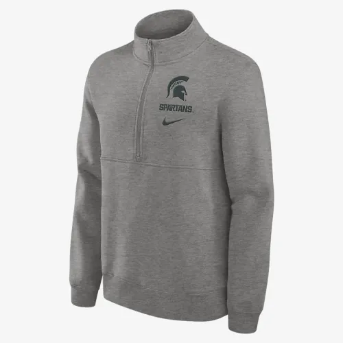 Michigan State Spartans Primetime Club чоловічі Nike College 1/2-Zip Crew колір сірий