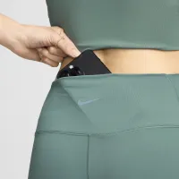 Nike One женская С высокой Талией 7/8 лосины с карманамицвет зеленый