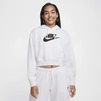 Nike Sportswear Club Fleece женская оверсайз Crop Graphic Толстовка с капюшоном цвет коричневый