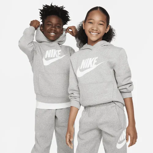 Nike Sportswear Club Fleece Big детские Толстовка с капюшоном цвет серый