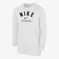 Nike Lacrosse Big дитячі (для хлопчиків) Long-Sleeve футболка колір білий