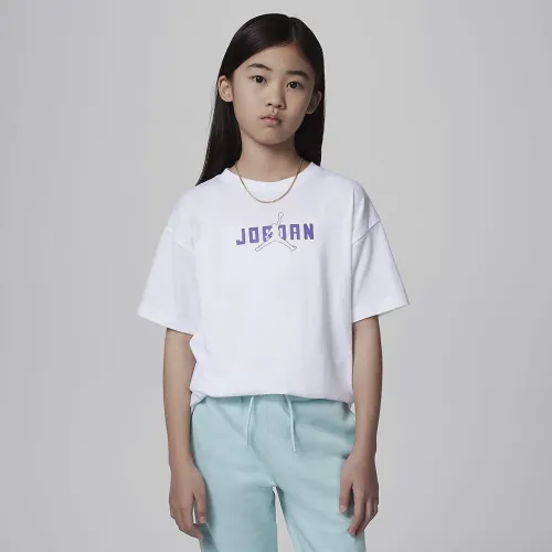 Nike Jordan Big детские Galaxy Game футболка цвет белый