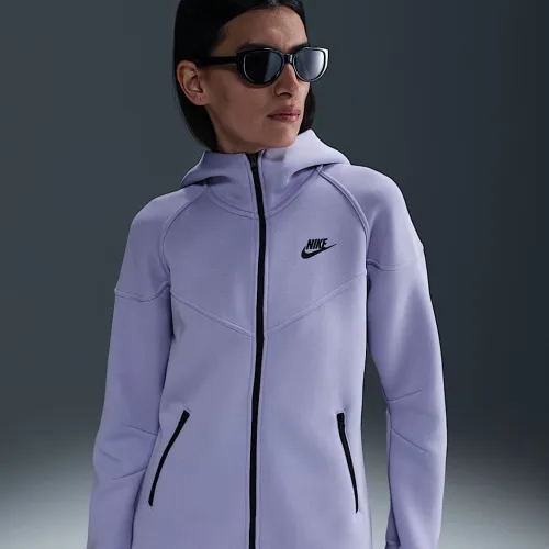 Nike Sportswear Tech Fleece Windrunner женская Full-Zip Толстовка с капюшоном цвет фиолетовый