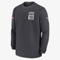 New York Giants Salute to Service Edge Lockup мужские Nike NFL Long-Sleeve Top цвет серый