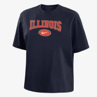 Illinois женская Nike College Boxy футболка синий