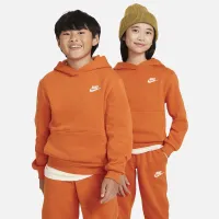 Nike Sportswear Club Fleece Big детские Pullover Толстовка с капюшоном Orange