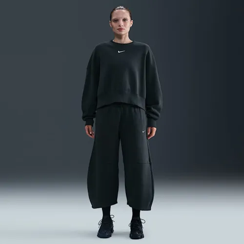 Nike Sportswear Phoenix Fleece жіноча Loose Mid-Rise Barrel Pants колір зелений