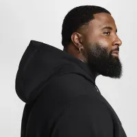 Nike Swoosh чоловічі Dri-FIT French Terry Pullover Fitness Толстовка з капюшоном колір чорний