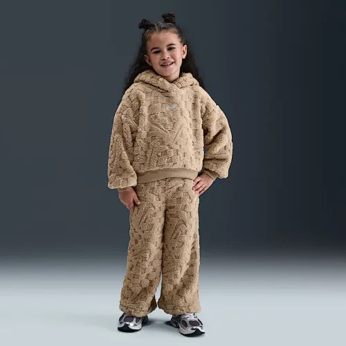 Nike Cozy Little детские Pullover Толстовка с капюшоном and Pants набор цвет коричневый