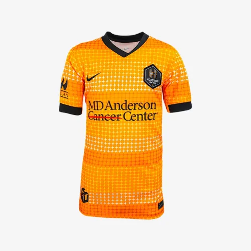 Houston Dash 2025 Stadium Home Big детские Nike Dri-FIT NWSL Replica Jersey Orange