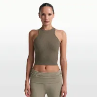 NikeSKIMS Ribbed Seamless жіноча Racerneck Tank Top колір коричневий