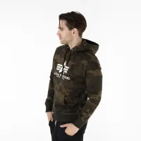 Кофта/футболка Alpha Industries Basic Hoody Camo 178312C239 - разноцветная