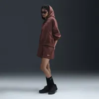 Nike Sportswear Phoenix Fleece жіноча З високою талією Loose шорти колір коричневий