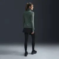 Nike Therma-FIT Swift Element женская Turtleneck Running Top цвет зеленый