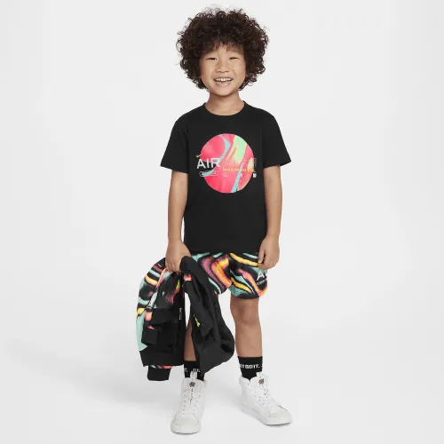 Nike Sportswear Maximum Volume Little Kids' Woven Dri-FIT Shorts Set Black
