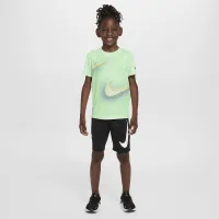 Nike Dri-FIT Little детские Stacked Up Swoosh футболка цвет зеленый