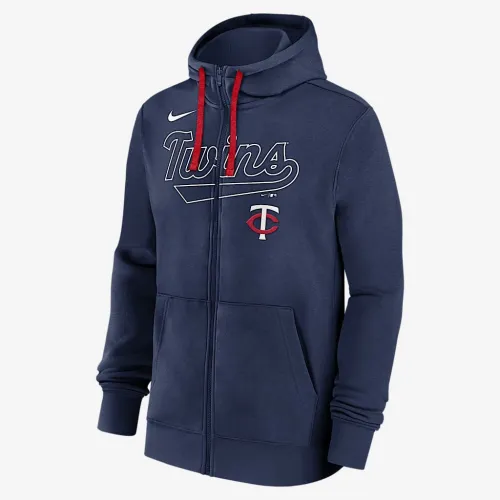 Minnesota Twins Knockout Script чоловічі Nike MLB Full-Zip Толстовка з капюшоном блакитний