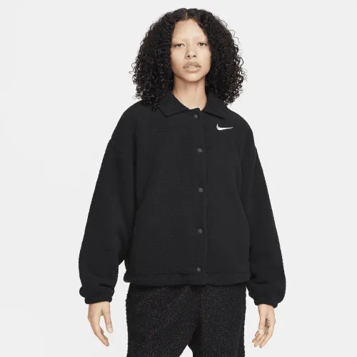 Nike Sportswear женская Collaцвет красный High-Pile Fleece Куртка цвет черный