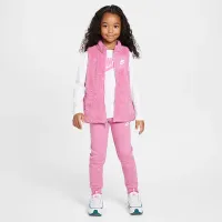 Nike Club Little дитячі Long Sleeve футболка, Vest, and Pants комплект Pink