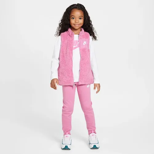 Nike Club Little дитячі Long Sleeve футболка, Vest, and Pants комплект Pink