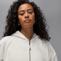 Nike Jordan Flight Fleece жіноча Full-Zip Толстовка з капюшоном колір білий