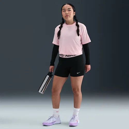 Nike Pro Girls' Dri-FIT шорты (Extended Size) цвет черный