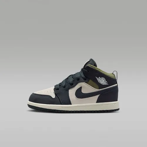 Nike Jordan 1 Mid SE Little детские Кроссовки цвет коричневый