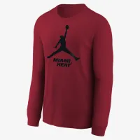 Nike Miami Heat Essential Big детские Jordan NBA Long-Sleeve футболка цвет черный