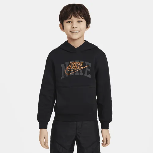 Nike Sportswear Club Fleece Big детские Pullover Толстовка с капюшоном цвет черный