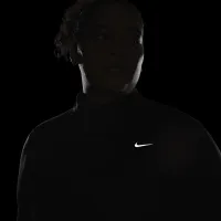 Nike Dri-FIT Swift Element UV женская 1/4-Zip Running Top (большие размеры) цвет черный