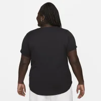 Nike Sportswear Essentials жіноча Logo футболка (великі розміри) колір чорний