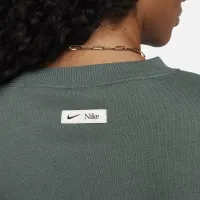 Nike Sportswear Phoenix Fleece женская оверсайз Cropped Crew-Neck свитшот цвет зеленый