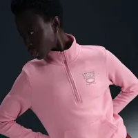 Nike Sportswear Club Fleece женская Mock-Neck 1/2-Zip Graphic Top Pink