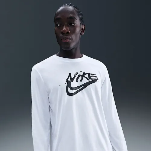 Nike мужские Dri-FIT Long-Sleeve Top цвет белый