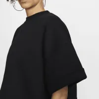 Nike Sportswear Tech Fleece женская оверсайз Short-Sleeve Cropped Top цвет черный
