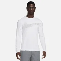 Nike мужские Dri-FIT Long-Sleeve Fitness футболка цвет белый