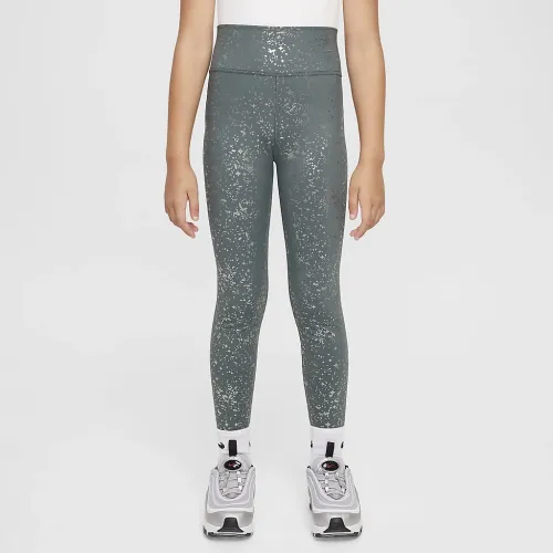 Nike One Big детские (Girls') Dri-FIT С высокой Талией лосины цвет зеленый