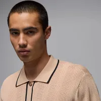 Nike Jordan Sport чоловічі Short-Sleeve для гольфу Sweater Top колір коричневий