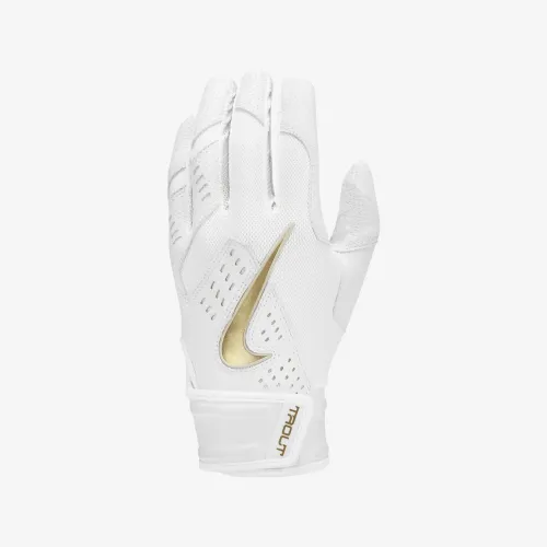 Nike Trout Elite 2.0 Baseball Batting Gloves (1 Pair) White