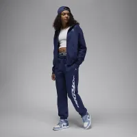 Nike Jordan Brooklyn Fleece женская Full-Zip Толстовка с капюшоном синий