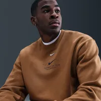 Nike Sportswear Club чоловічі Fleece Crew-Neck світшот колір коричневий