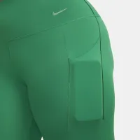 Nike Universa женская Medium-Support С высокой Талией 7/8 лосины с карманамицвет зеленый